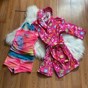 Girls, bathing suit and cover-up combo 🥰